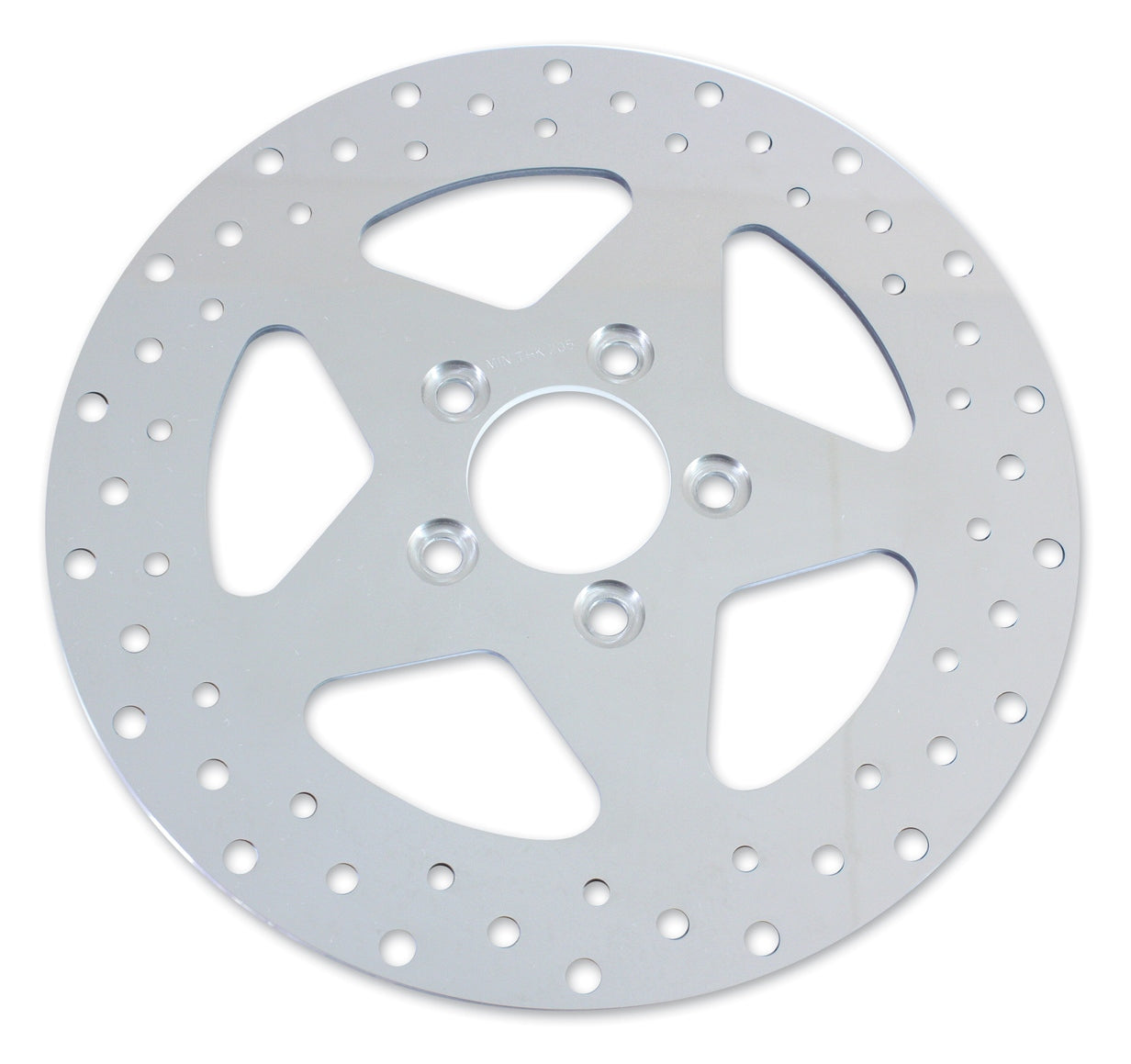 V-Twin Mfg. 11.5" Polished Stainless Rear Disc Brake Rotor For Harley 2000-2017