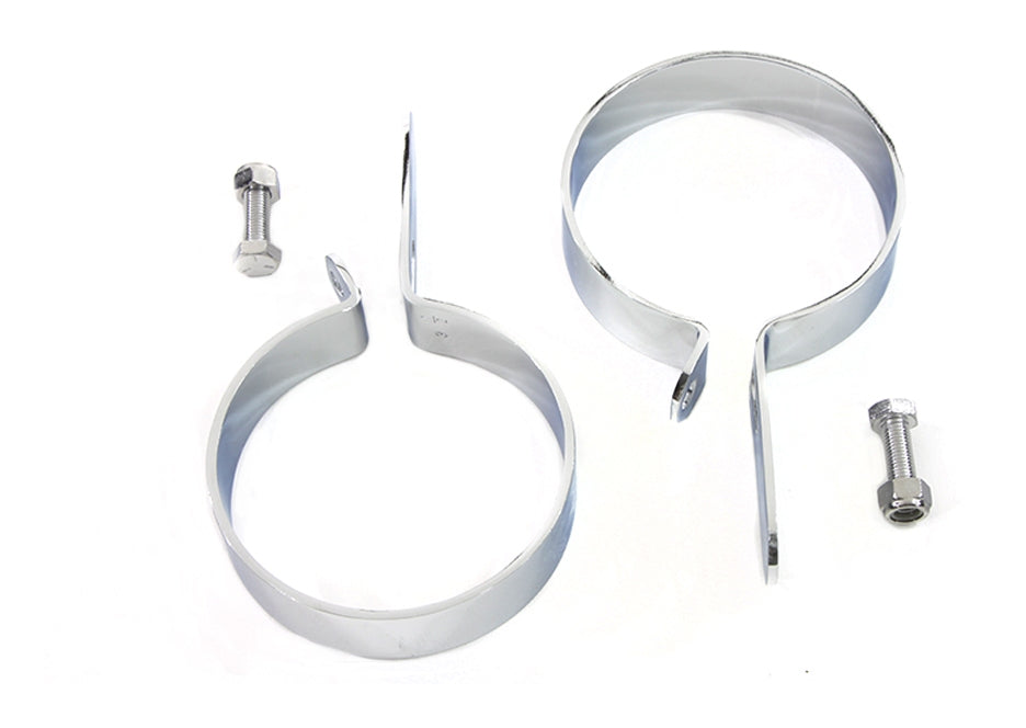 V-Twin Mfg. 3-1/2" Muffler Body And End Hanger Clamp Set