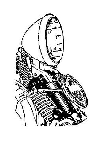 V-Twin Mfg. 6 Volt Halogen Headlamp Assembly For Harley 1935-1957
