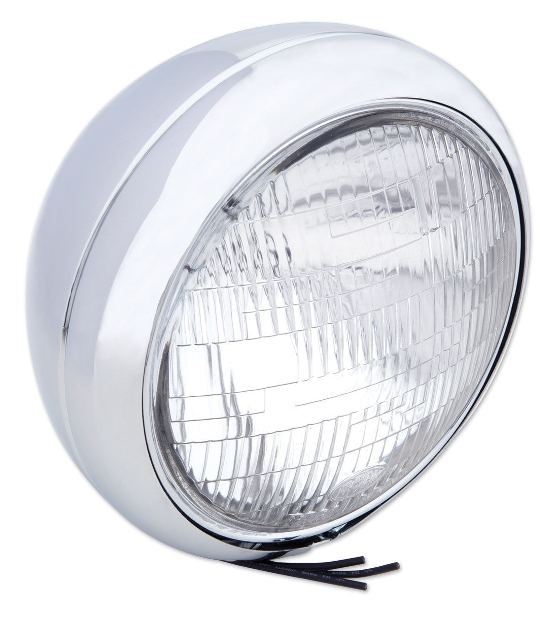 V-Twin Mfg. 7" Round 12-Volt Headlamp Assembly For Harley FL 1949-1984