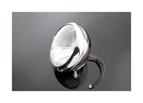 V-Twin Mfg. 7" Round Seal Beam Headlamp 6-Volt Assembly For Harley FL 1949-1959