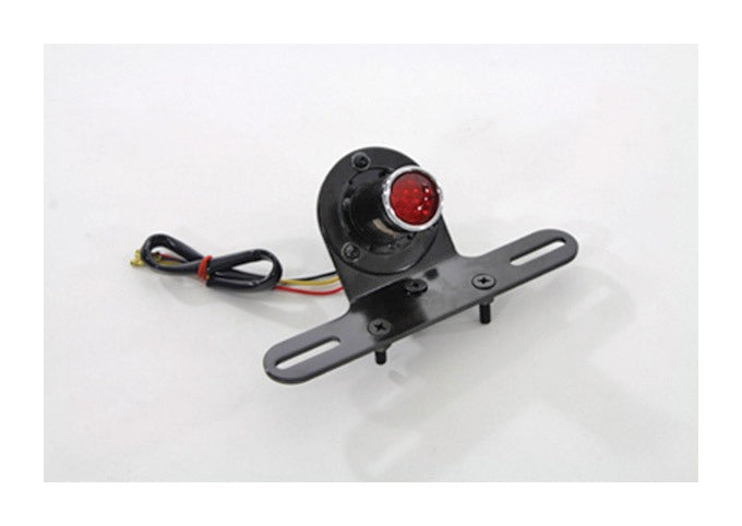 V-Twin Mfg. Black 1" Round Tail Lamp