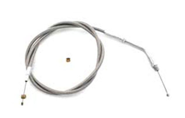V-Twin Mfg. Braided Stainless Steel Throttle Cable With 38" Casing For S&S E / G Carburetor