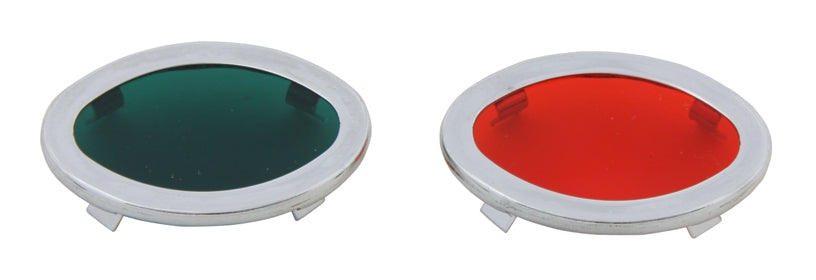 V-Twin Mfg. Cateye Dash Lens Kit For Harley 1939-1946