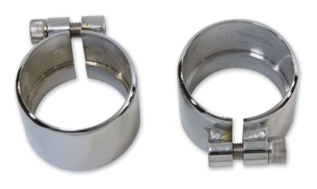 V-Twin Mfg. Chrome 1-3/4" Muffler Clamp Set