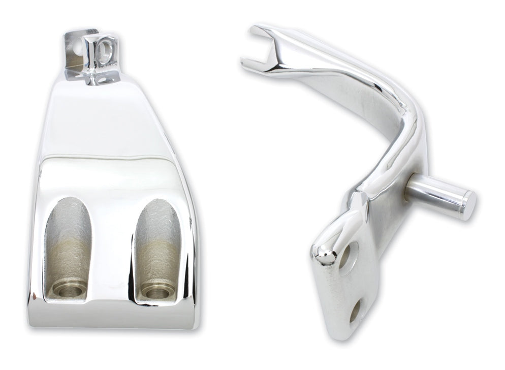 V-Twin Mfg. Chrome Driver Footpeg Mount Set For Harley FXD 1991-2017