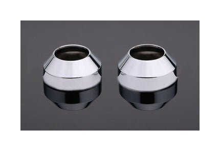 V-Twin Mfg. Chrome Fork Boot Caps For Harley FX XL 1973-1977
