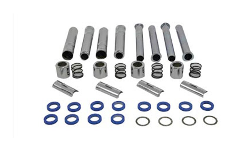 V-Twin Mfg. Chrome Pushrod Cover Kit For Harley FL 1941-1947