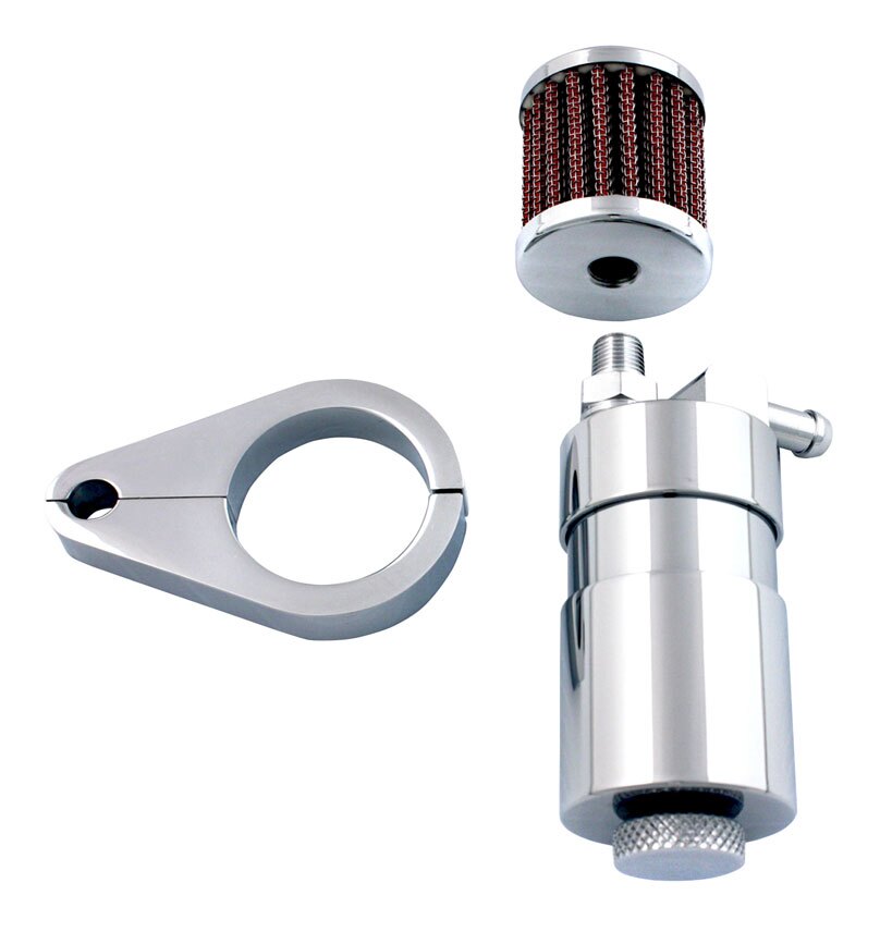 V-Twin Mfg. Chrome Sifton Engine Breather Oil Collector