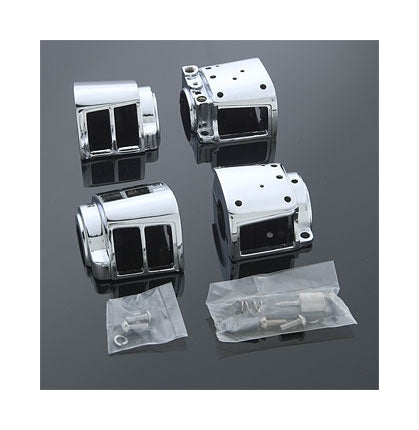 V-Twin Mfg. Chrome Switch Housing Set For Harley 1982-1995