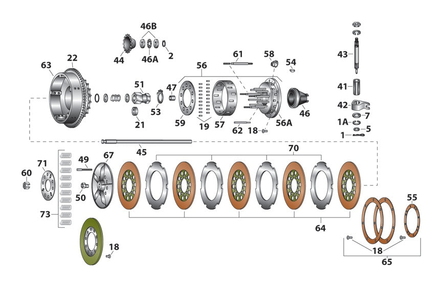 V-Twin Mfg. Clutch Clutch Hub For Harley 1941-1984