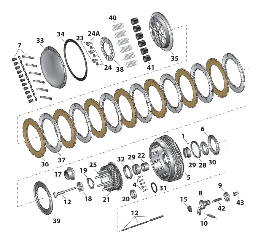 V-Twin Mfg. Clutch Cover Screw Retainer Kit For Harley Sportster 1952-1970