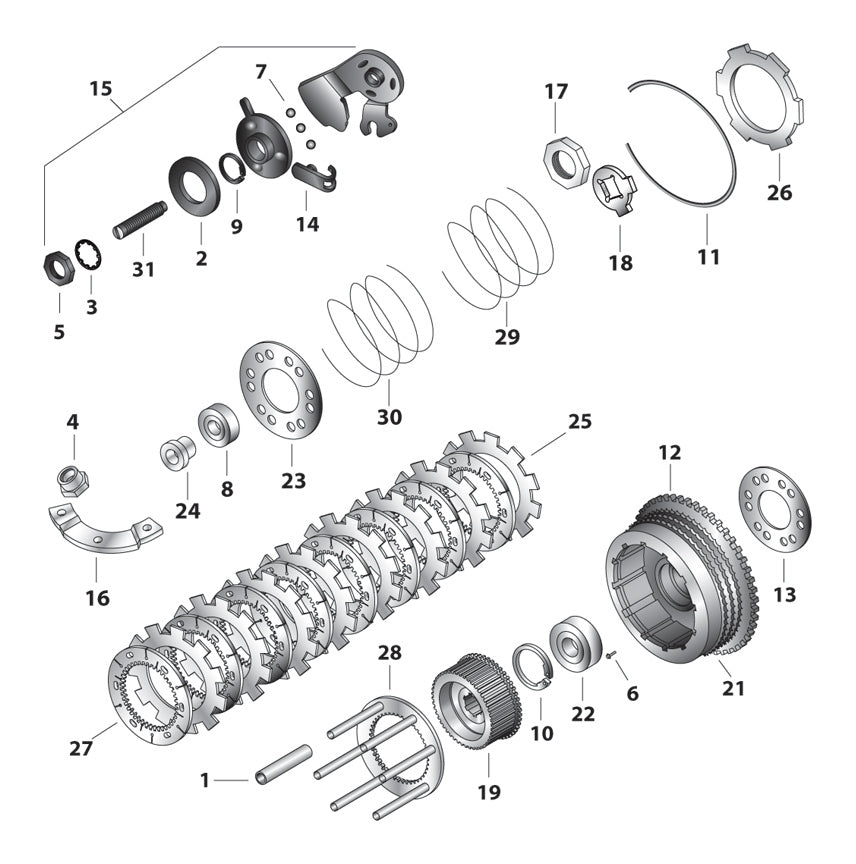 V-Twin Mfg. Clutch Drum With Ring Gear For Harley Sportster 1981-1984