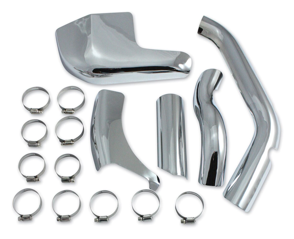 V-Twin Mfg. Exhaust Pipe Heat Shield Set For Harley FL 1970-1984