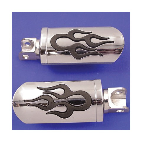 V-Twin Mfg. Flame Design Adjustable Footpegs