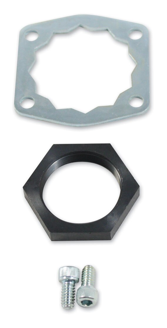 V-Twin Mfg. Front Belt Drive Lock Plate And Nut Kit For Harley 1991-2022