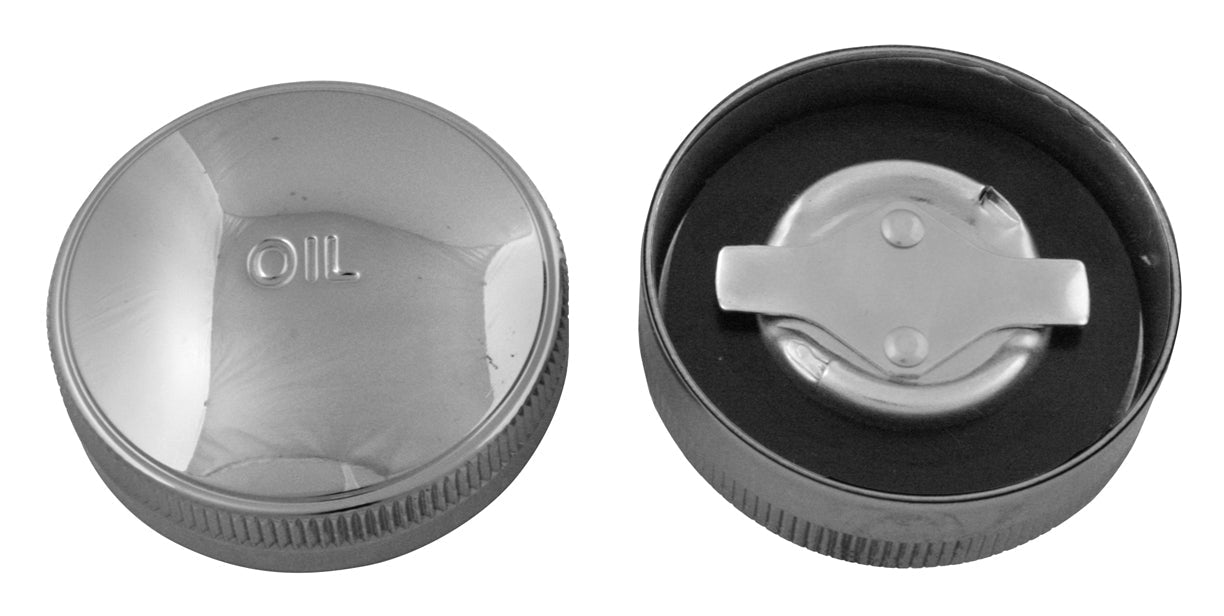 V-Twin Mfg. Gas And Oil Cap Set For Harley 1936-1952