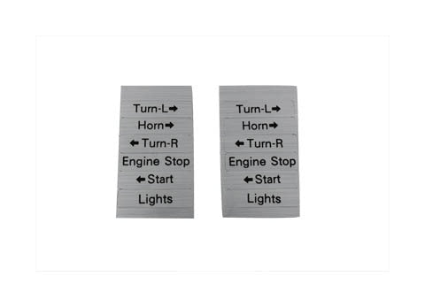 V-Twin Mfg. Handlebar Control Decal Set For Harley 1972-1981