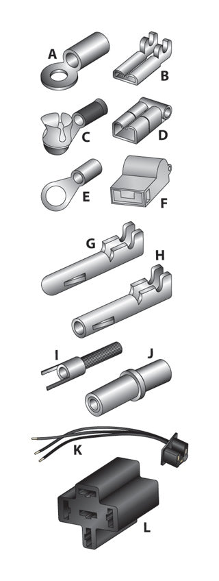 V-Twin Mfg. Headlamp Connection For Harley 1936-1999