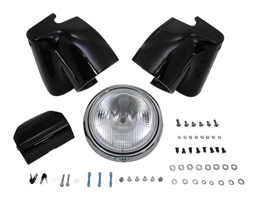 V-Twin Mfg. Headlight Conversion Kit For Harley FL Softail 1986-2017