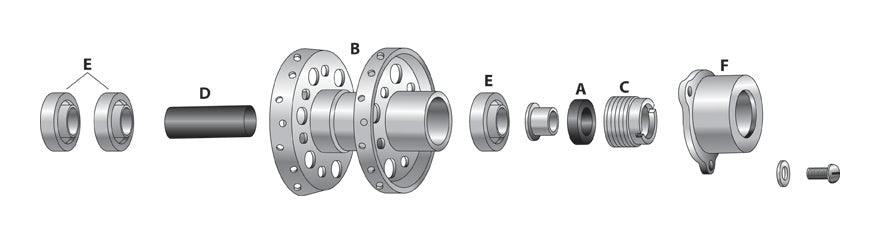V-Twin Mfg. Inner Wheel Spacer For Harley FL / FX 1967-1972