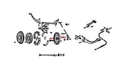 V-Twin Mfg. Mechanical Brake Pivot Stud Kit For Harley Sportster 1952-1972