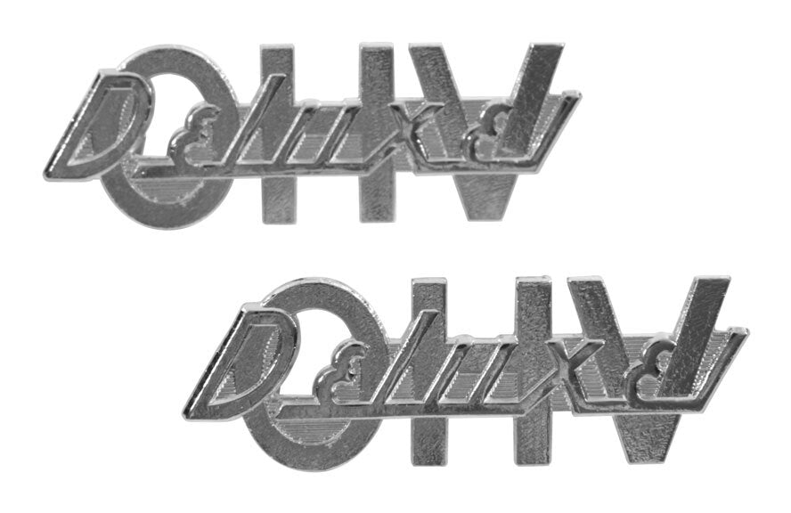 V-Twin Mfg. OHV Deluxe Nickel Plated Fender Emblem For Harley FL 1952-1957