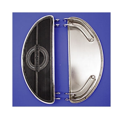 V-Twin Mfg. Oval Shape Floorboards With Rubber Inserts For Harley 1940-1984