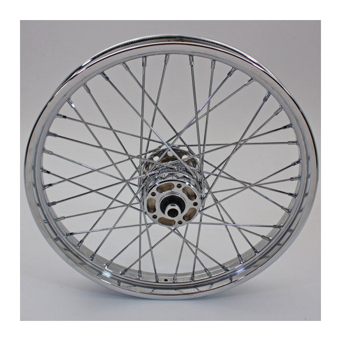 V-Twin Mfg. Replica 40-Spoke Chrome Front Wheel For Harley FXST / FXDWG 1996-1999