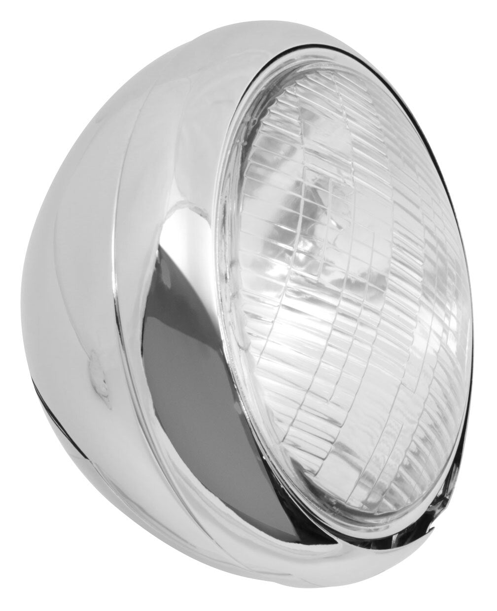V-Twin Mfg. Replica 7" Round 6-Volt Headlamp For Harley FL 1949-1959