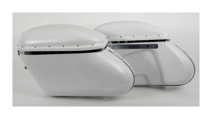 V-Twin Mfg. Replica Bubble Saddlebag Set For Harley FL 1958-1984