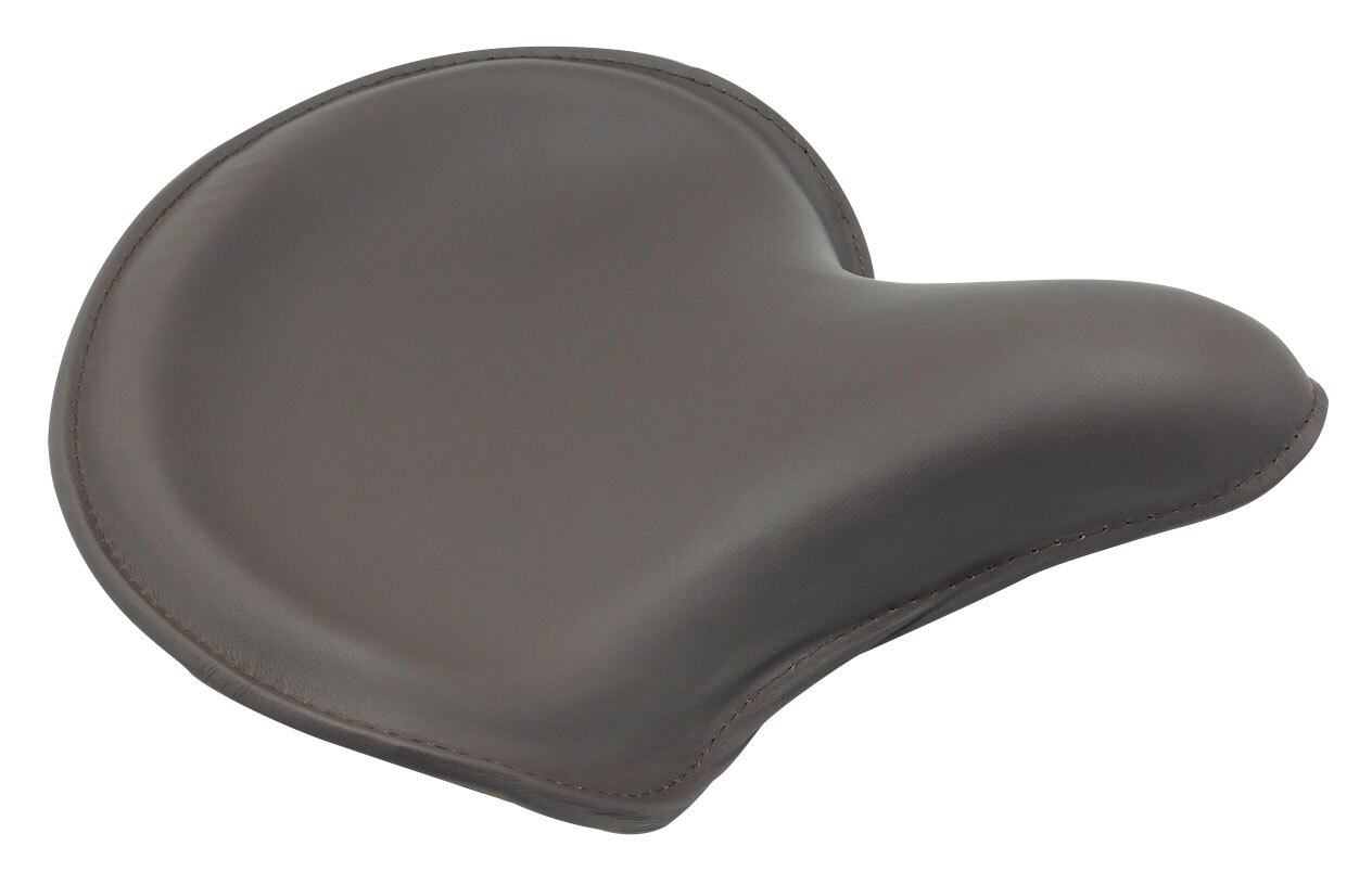 V-Twin Mfg. Replica Dark Brown Leather Solo Seat For Harley 1930-1984