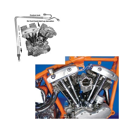 V-Twin Mfg. Rocker Box Oil Line Kit For Harley FL FX 1966-1984