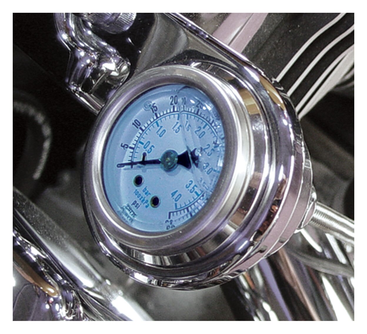 V-Twin Mfg. Rocker Box Oil Pressure Gauge Kit For Harley Twin Cam 1999-2017