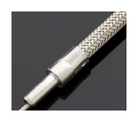 V-Twin Mfg. Stainless Steel Throttle Cable For Harley 1981-1989