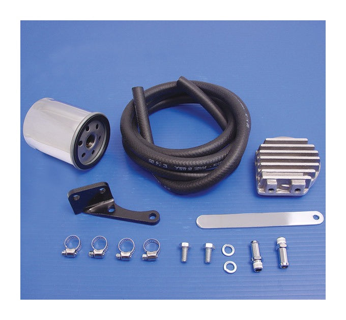 V-Twin Mfg. Transmission Mount Oil Filter Kit For Harley 1971-1984
