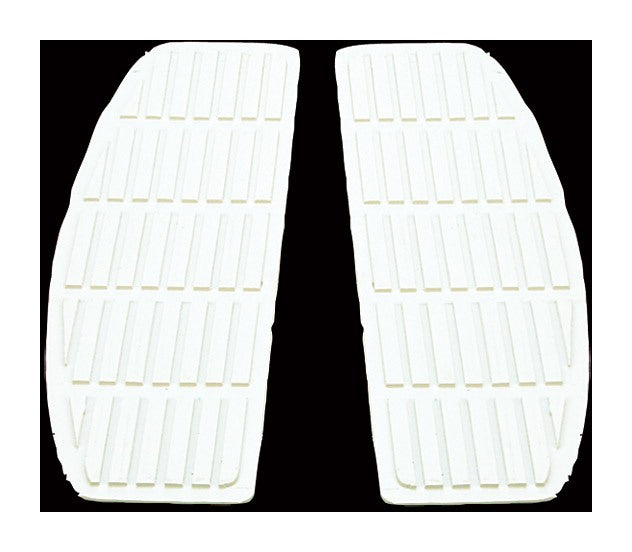 V-Twin Mfg. White Floorboard Mats For Harley FL 1966-1990