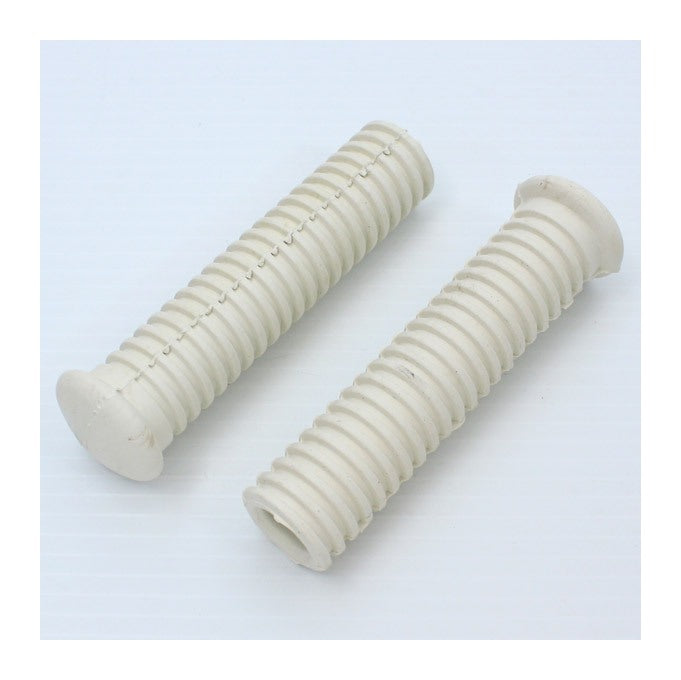 V-Twin Mfg. White Passenger Footpeg Rubbers For Harley FL 1941-1969