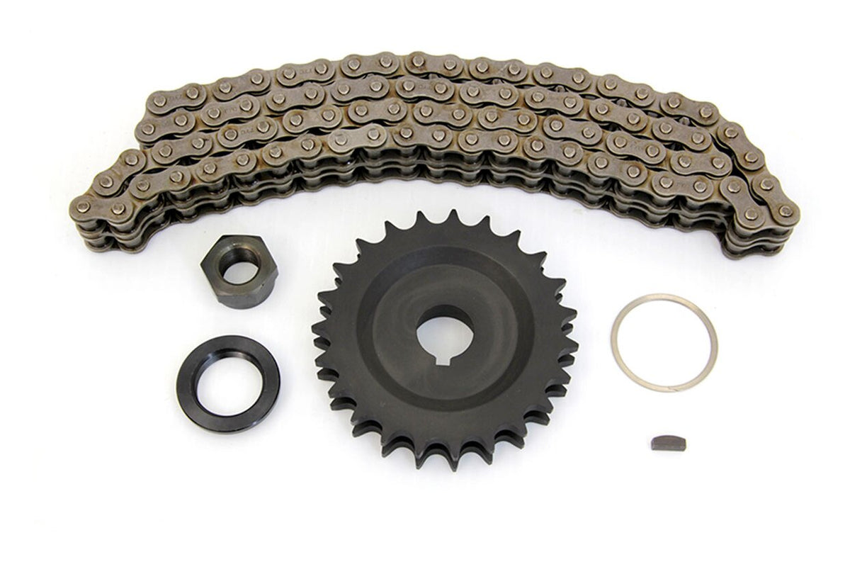 V-Twin Mfg. York Sprocket & 82 Chain Link Kit For Harley FL / EL / UL 1936-1954