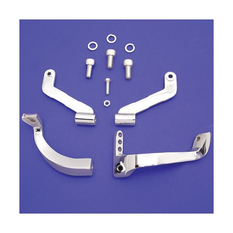 V-Twin Mfg. Stock Length Driver Floorboard Mounting Kit For Harley FL 1983-2008