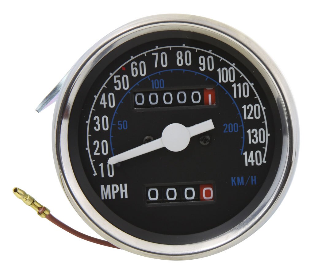  V-Twin Mfg. 140 MPH Speedometer For Harley FX / XL 1973-1983