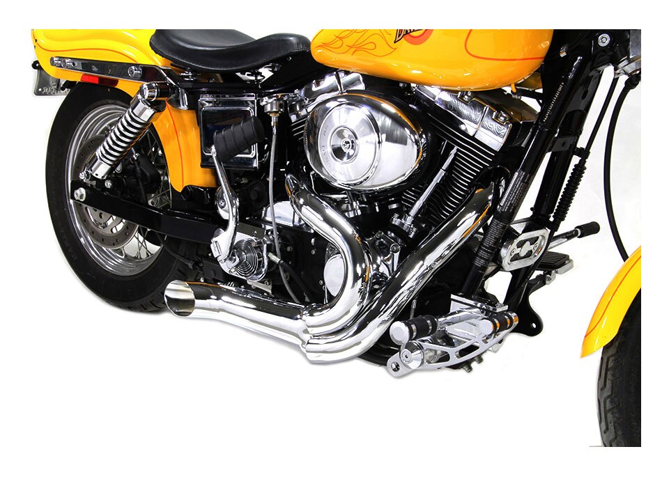 V-Twin Mfg. 2-Into-1 Exhaust Header Pipe For Harley FXR / FXST / FXDWG 1986-2011