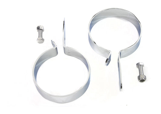  V-Twin Mfg. 3-1/2" Muffler Body And End Hanger Clamp Set