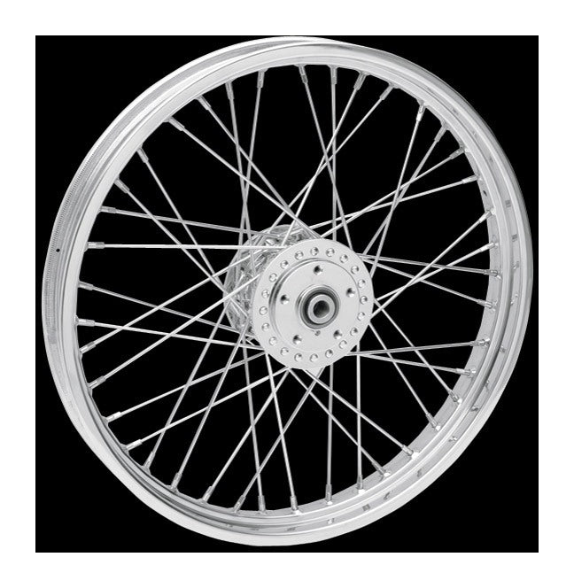 V-Twin Mfg. 40 Spoke Chrome Front Wheel For Harley FXD / FXR / XL 1984-1999