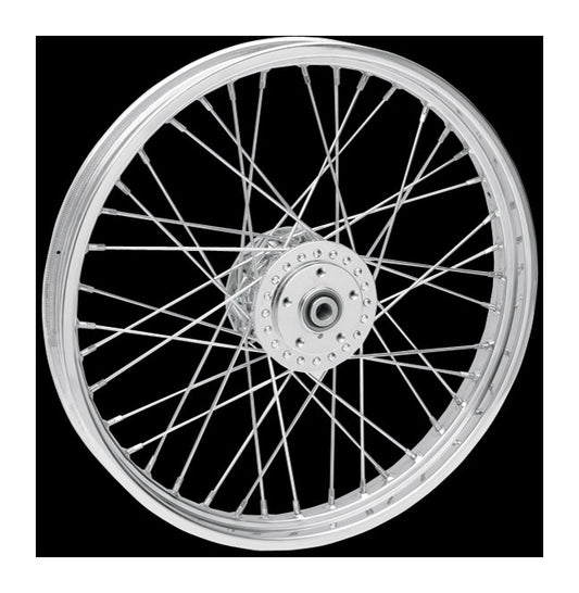  V-Twin Mfg. 40 Spoke Chrome Front Wheel For Harley FXD / FXR / XL 1984-1999