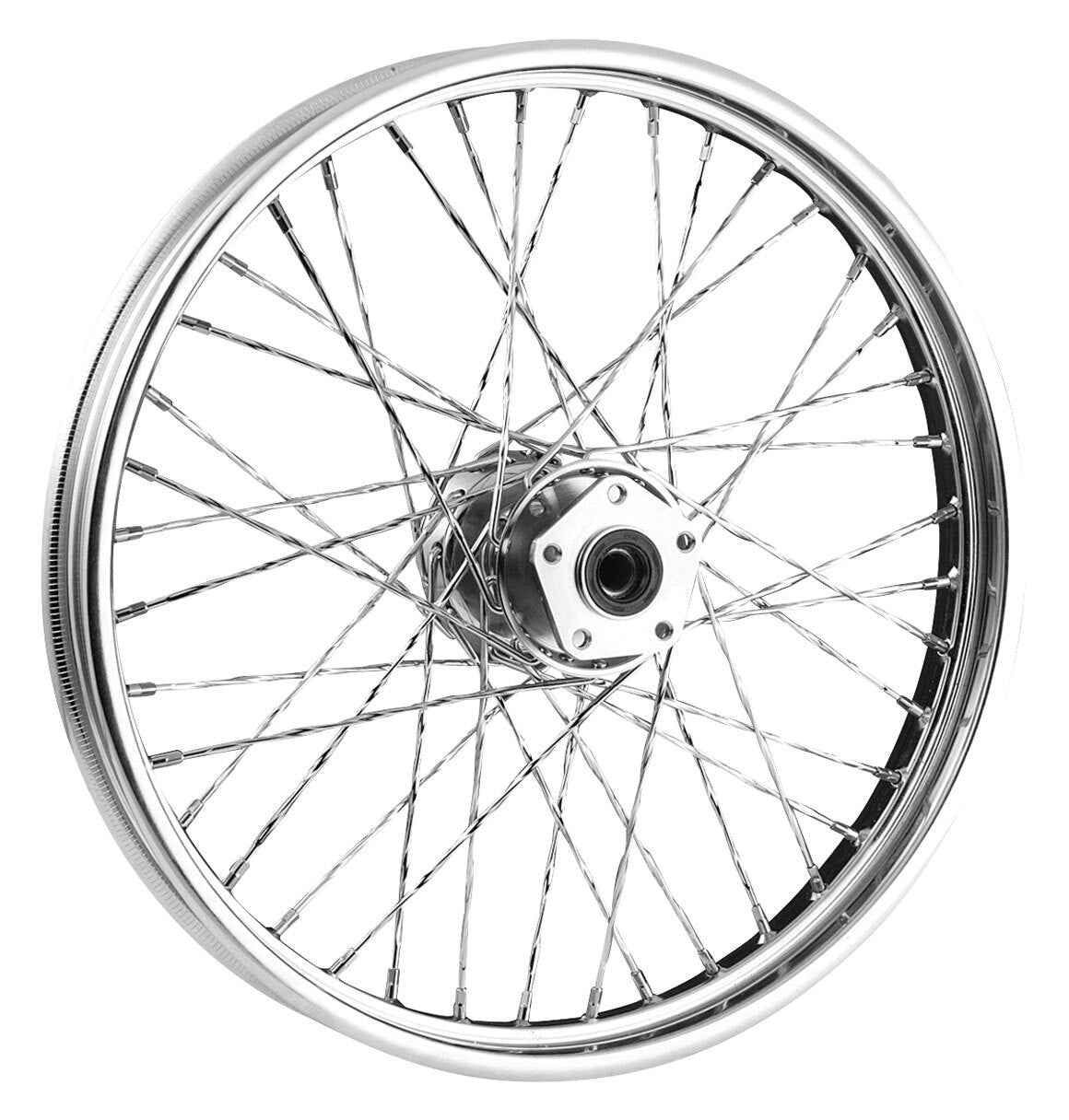V-Twin Mfg. 40 Twisted Spoke Front Wheel For Harley FXST / FXDWG 1984-1995