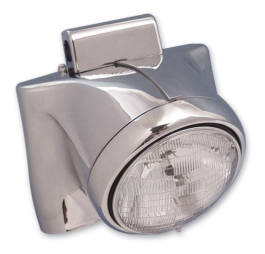  V-Twin Mfg. 7" Chrome Headlamp Cowl Kit For Harley FL 1960-1984