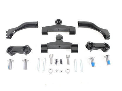 V-Twin Mfg. Adjustable Passenger Floorboard Mount Kit For Harley Touring 1993-2026