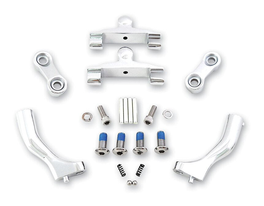 V-Twin Mfg. Adjustable Passenger Floorboard Mount Kit For Harley Touring 1993-2026