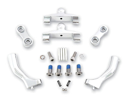 V-Twin Mfg. Adjustable Passenger Floorboard Mount Kit For Harley Touring 1993-2026